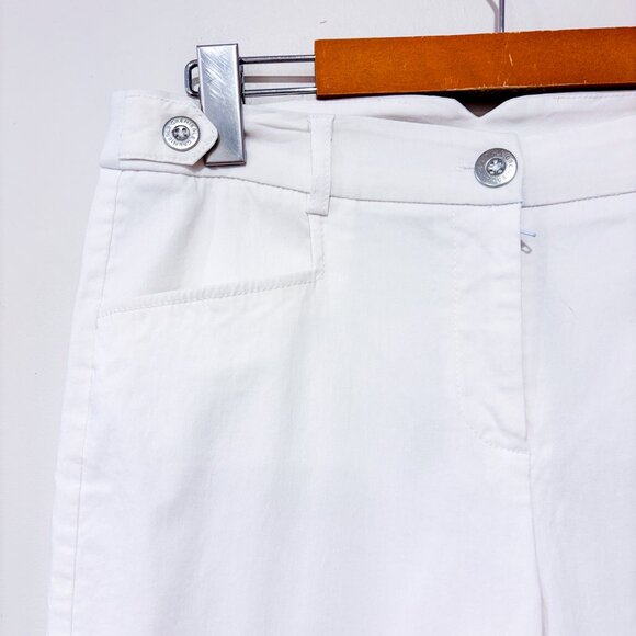 GRENIER White Stretch Bermuda Shorts Mid-Rise Summer Casual | Size 7 * - Picture 3 of 7